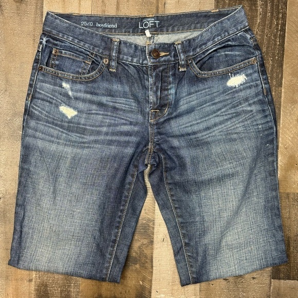 Loft Distressed Boyfriend Jean size 25/0 - Picture 2 of 13